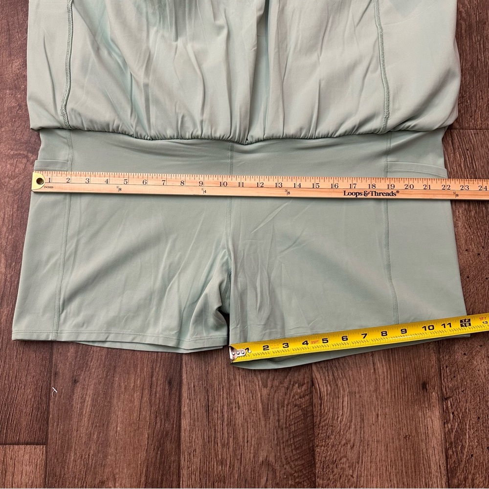 Athleta Stash Pocket Shorts Tennis Golf Skort Womens Size 3X Green - Picture 3 of 6
